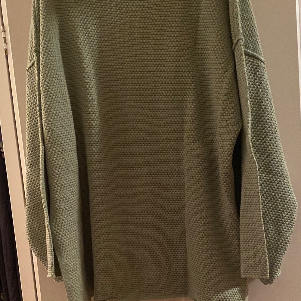 Sage Heyson Waffle Knit Pullover with Buttons - Picture 9 of 10